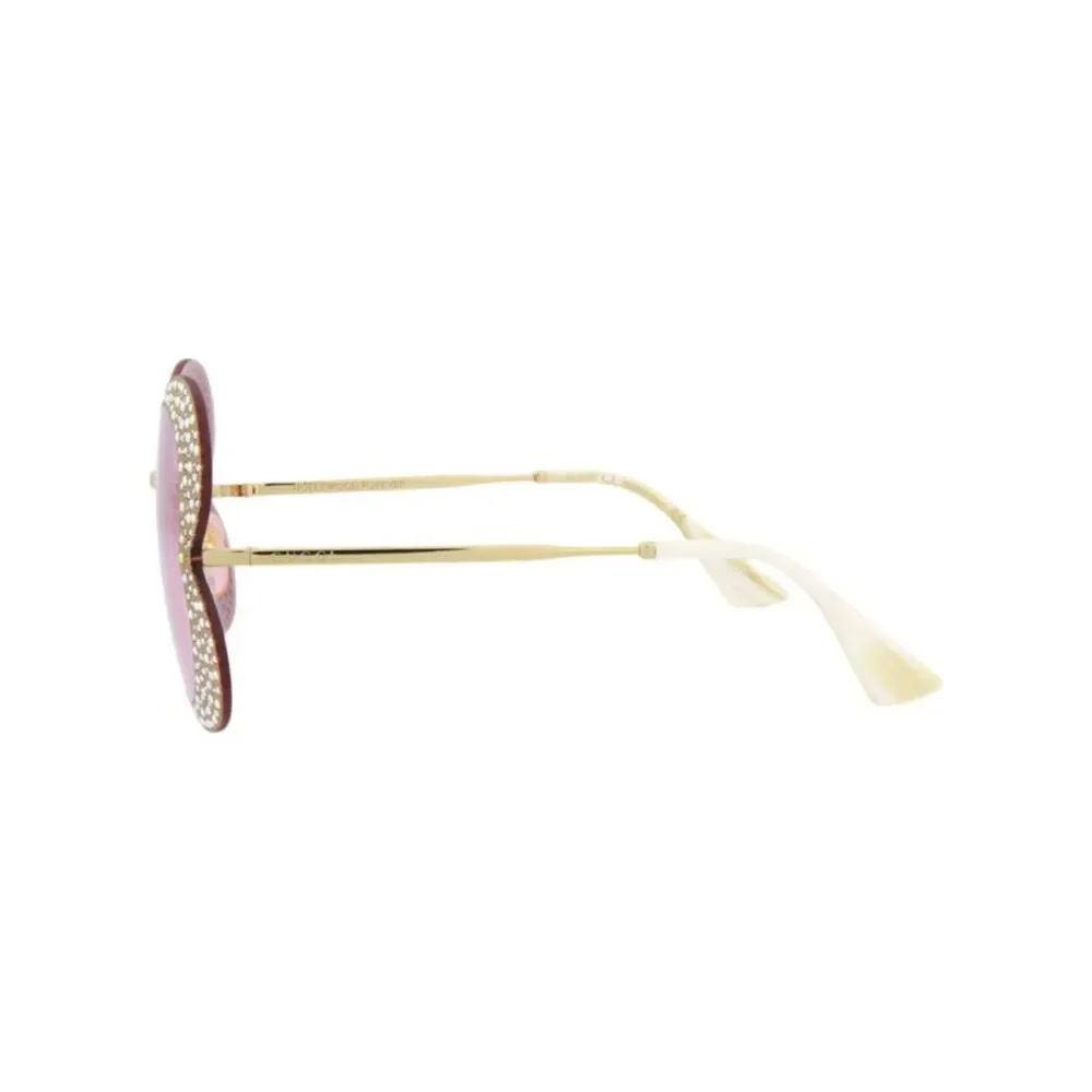 Gucci Cat Eye-Frame Metal Sunglasses